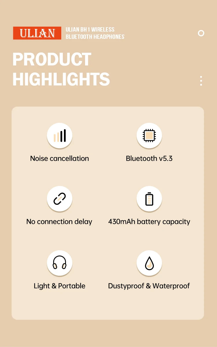 Foldable Type-C Bluetooth Headphones